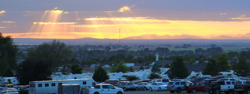 image: sunset over RV Park