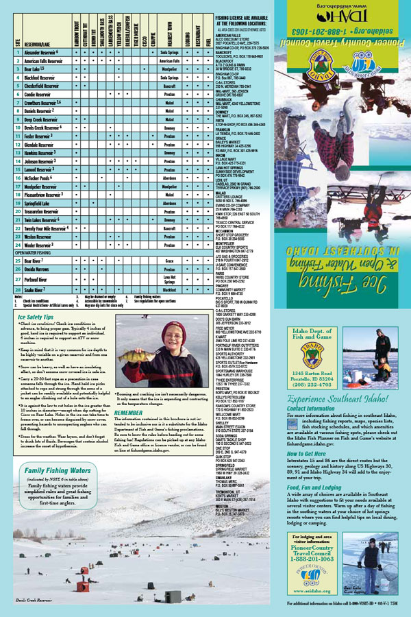 Idaho Ice Fishing Brochure